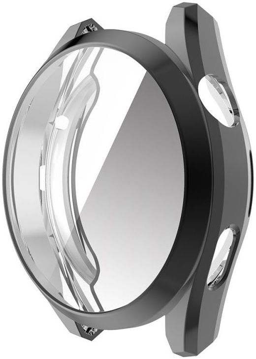 Huawei Watch 3 Pro Hoesje Hard Plastic met Tempered Glass Zilver afbeelding 2
