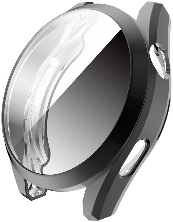 Huawei Watch 3 Pro Hoesje Hard Plastic met Tempered Glass Zilver afbeelding 4