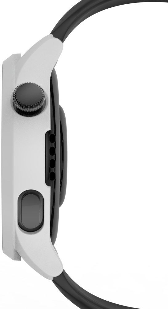 Huawei Watch 3 Pro Hoesje Hard Plastic Bumper met Tempered Glass Wit afbeelding 2