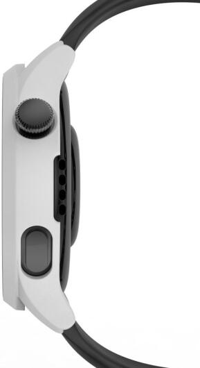 Huawei Watch 3 Pro Hoesje Hard Plastic Bumper met Tempered Glass Wit afbeelding 2