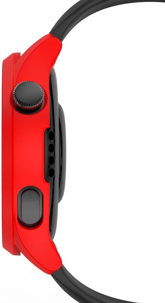 Huawei Watch 3 Pro Hoesje Hard Plastic Bumper met Tempered Glass Rood afbeelding 2