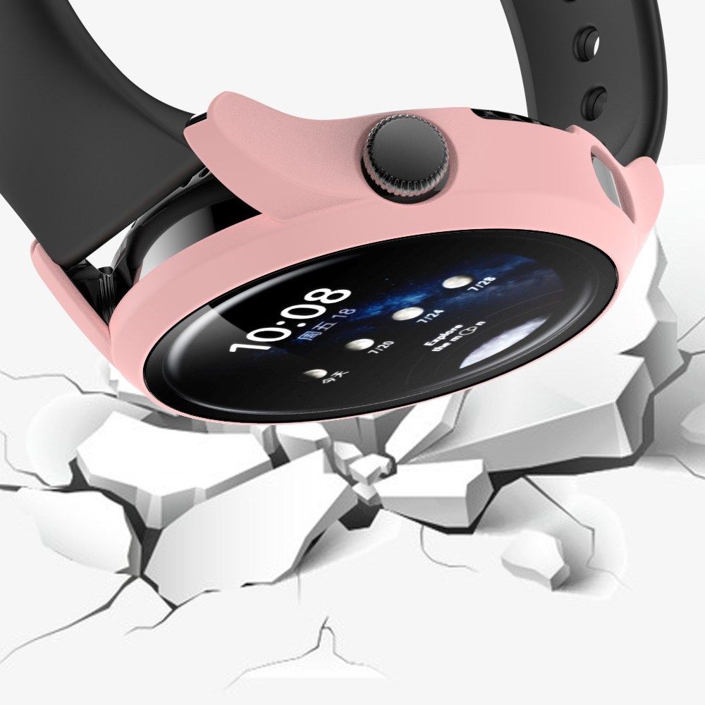 Huawei Watch 3 Pro Hoesje Hard Plastic Bumper met Tempered Glass Roze afbeelding 4