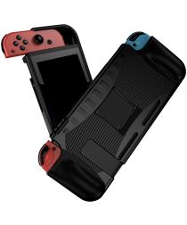 Nintendo Switch Hoesje Schokbestendig TPU Case met Kickstand Zwart