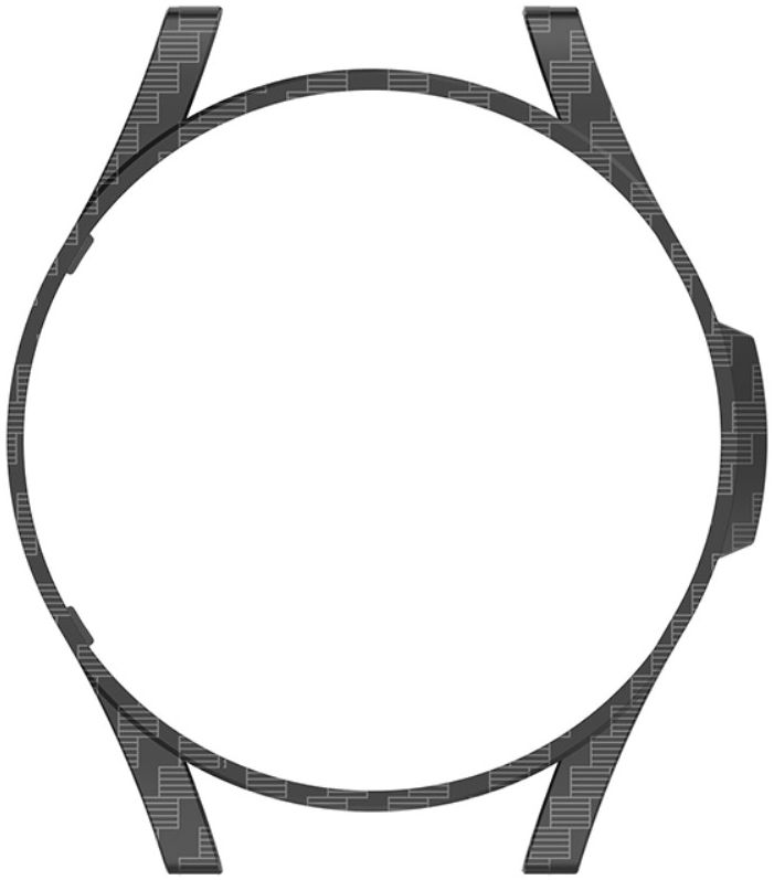 Samsung Galaxy Watch 4 44MM Hoesje Hard Plastic Bumper Carbon afbeelding 6