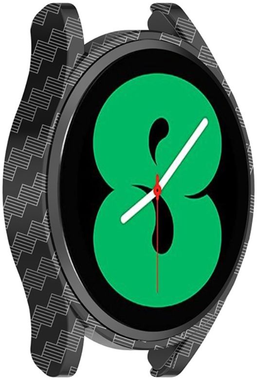 Samsung Galaxy Watch 4 44MM Hoesje Hard Plastic Bumper Carbon afbeelding 3