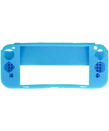 Nintendo Switch OLED Hoesje Siliconen Cover Blauw Hoesjes