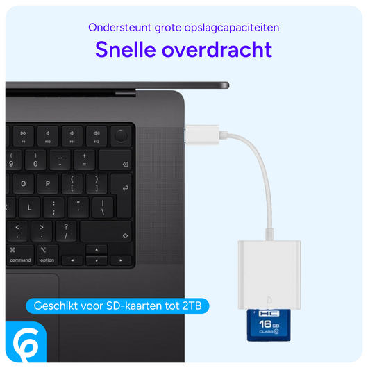 USB-C Adapter met SD-Kaartlezer voor Laptop, Tablet of Smartphone afbeelding 2