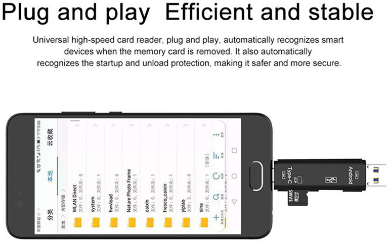 Multifunctionele 5 in 1 Kaartlezer Micro USB/USB/USB-C Wit afbeelding 6