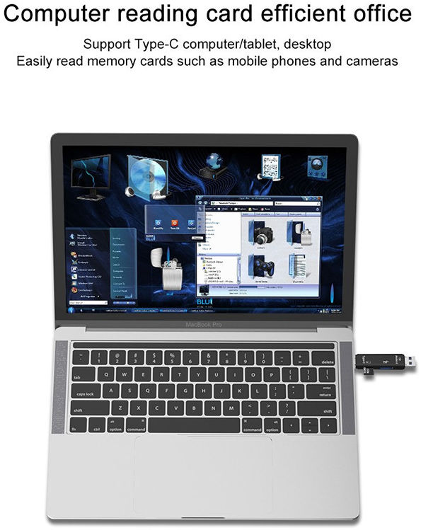 Multifunctionele 5 in 1 Kaartlezer Micro USB/USB/USB-C Wit afbeelding 8