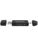 On The Go Geheugenkaartlezer USB 2.0 / MicroUSB / USB-C Cardreader