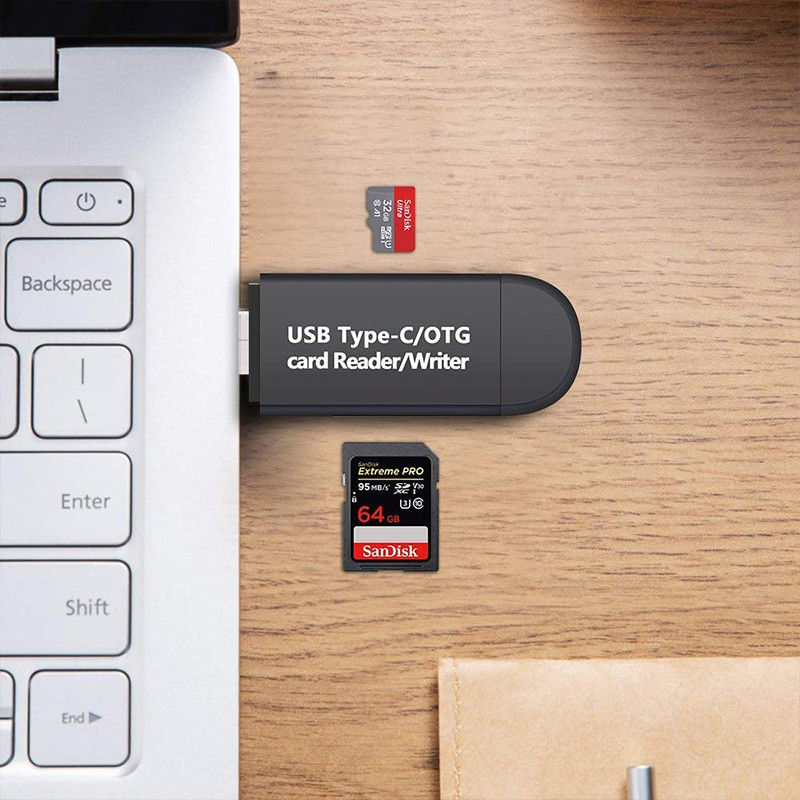 On The Go Geheugenkaartlezer USB 2.0 / MicroUSB / USB-C Cardreader afbeelding 16