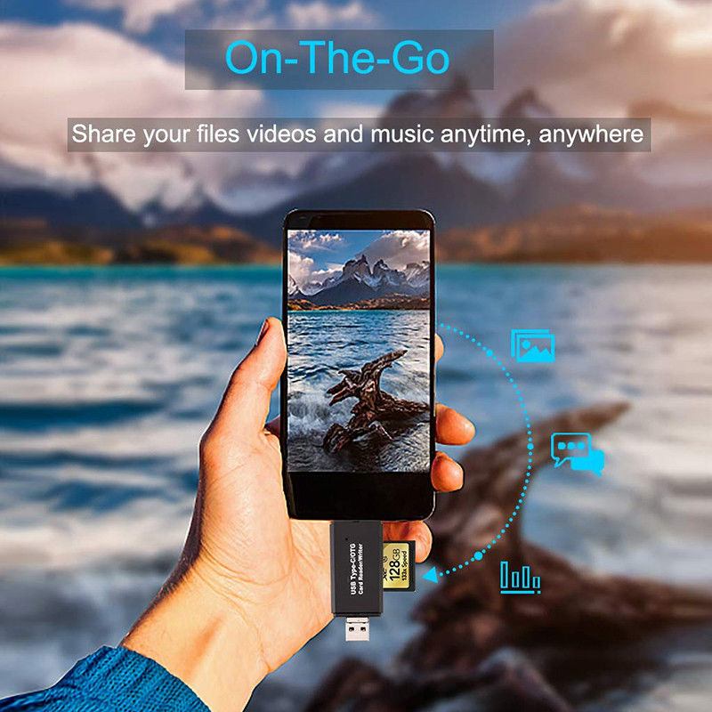 On The Go Geheugenkaartlezer USB 2.0 / MicroUSB / USB-C Cardreader afbeelding 17