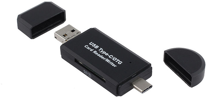 On The Go Geheugenkaartlezer USB 2.0 / MicroUSB / USB-C Cardreader afbeelding 12