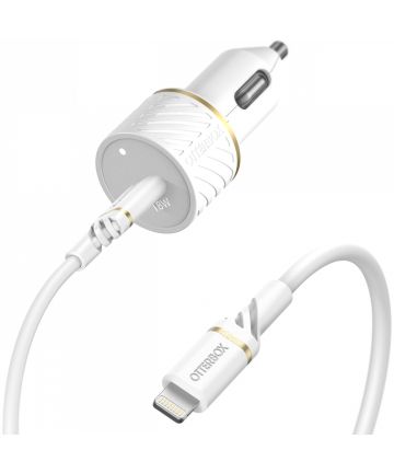 OtterBox 18W PD Autolader Fast Charge + USB-C naar Lightning Kabel 1M Opladers