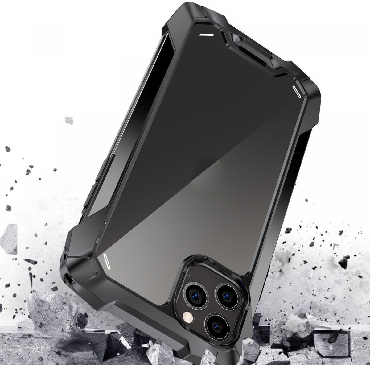R-Just Metal Airbag Apple iPhone 13 Mini Hoesje Schokbestendig Zwart afbeelding 8
