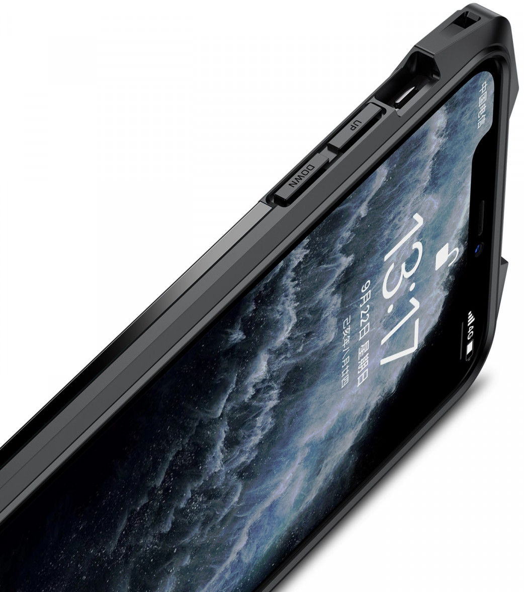 R-Just Metal Airbag Apple iPhone 13 Mini Hoesje Schokbestendig Zwart afbeelding 5