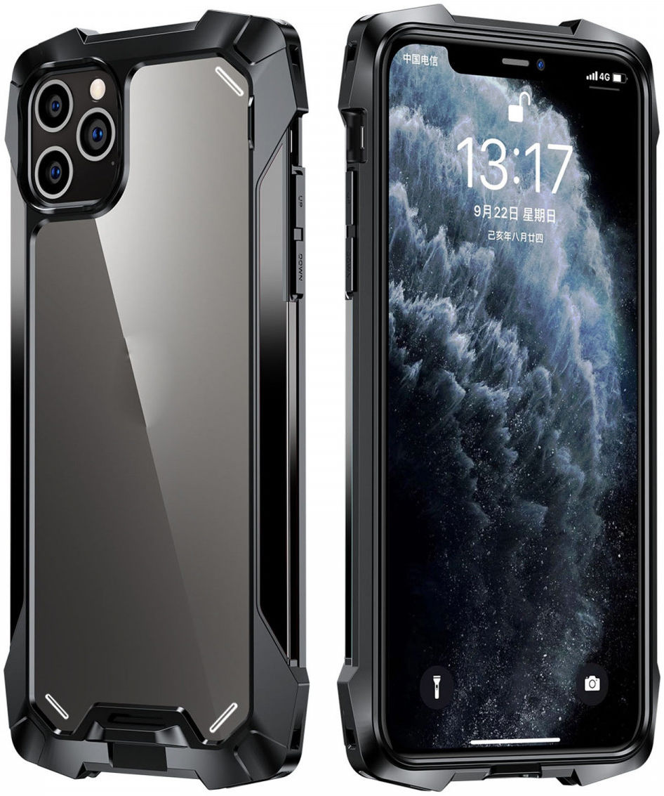 R-Just Metal Airbag Apple iPhone 13 Mini Hoesje Schokbestendig Zwart afbeelding 7