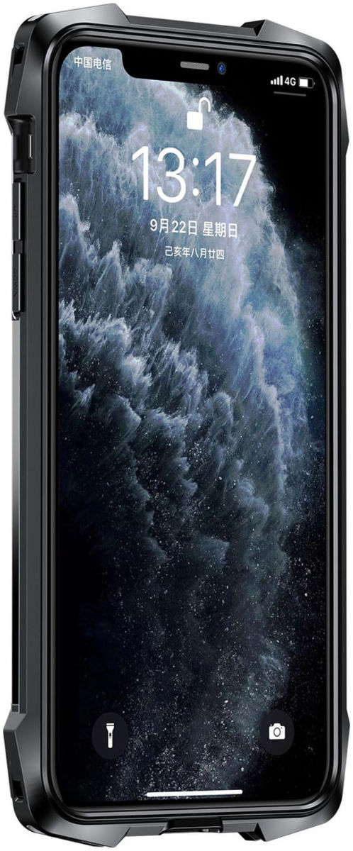 R-Just Metal Airbag Apple iPhone 13 Mini Hoesje Schokbestendig Zwart afbeelding 6