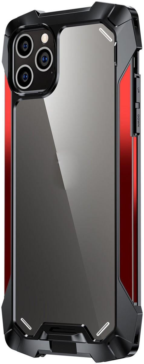 R-Just Metal Airbag Apple iPhone 13 Mini Hoesje Schokbestendig Rood afbeelding 1