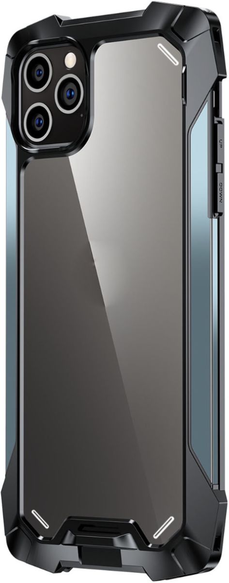 R-Just Metal Airbag Apple iPhone 13 Hoesje Schokbestendig Blauw afbeelding 1