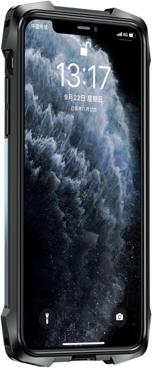 R-Just Metal Airbag Apple iPhone 13 Hoesje Schokbestendig Blauw afbeelding 6