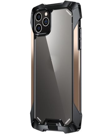 R-Just Metal Airbag iPhone 13 Pro Max Hoesje Schokbestendig Goud Hoesjes