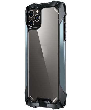 R-Just Metal Airbag iPhone 13 Pro Max Hoesje Schokbestendig Blauw Hoesjes
