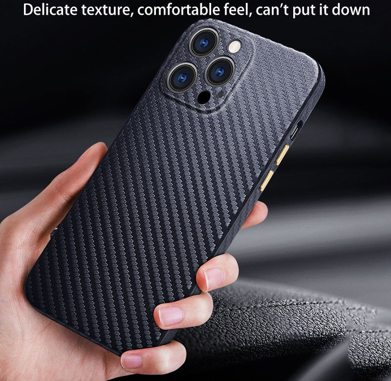 R-Just Carbon Fiber Apple iPhone 13 Mini Hoesje Back Cover Grijs afbeelding 5