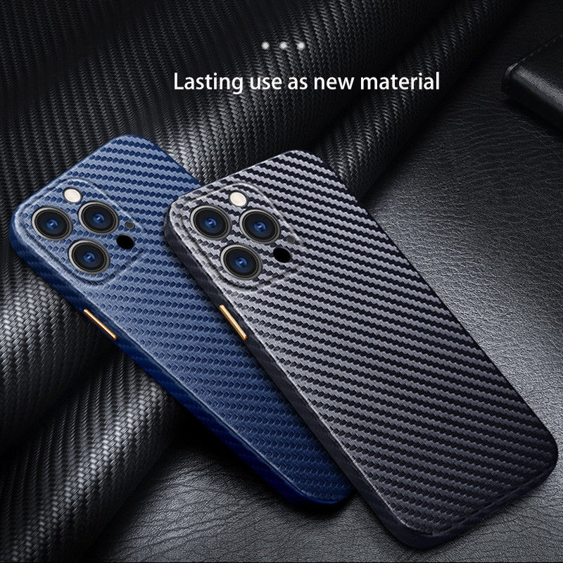 R-Just Carbon Fiber Apple iPhone 13 Mini Hoesje Back Cover Grijs afbeelding 7