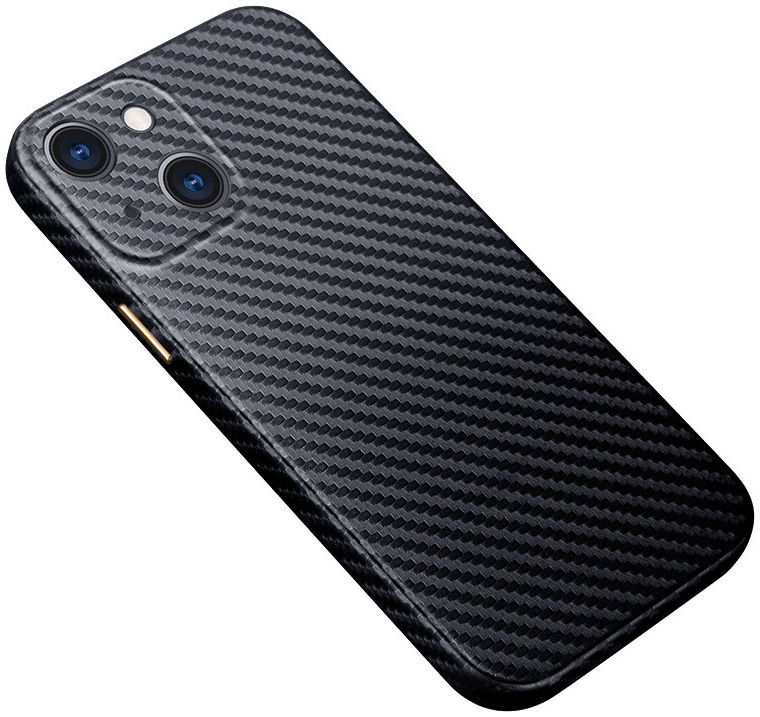 R-Just Carbon Fiber Apple iPhone 13 Hoesje Back Cover Zwart afbeelding 1