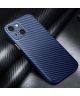 R-Just Carbon Fiber Apple iPhone 13 Hoesje Back Cover Blauw