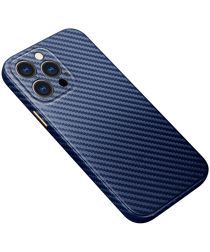 R-Just Carbon Fiber Apple iPhone 13 Pro Hoesje Back Cover Blauw