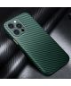 R-Just Carbon Fiber Apple iPhone 13 Pro Max Hoesje Back Cover Groen