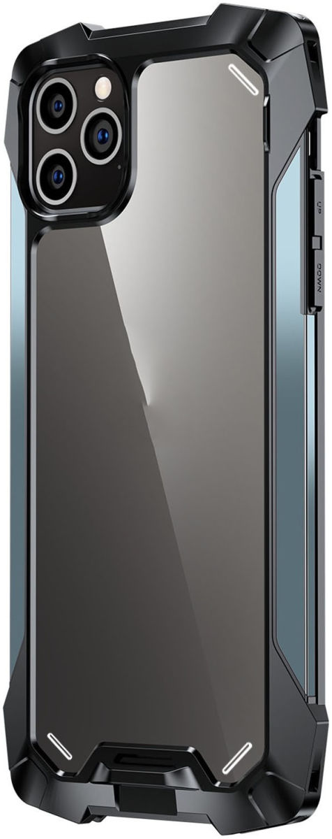 R-Just Metal Airbag Apple iPhone 12 Mini Hoesje Schokbestendig Blauw afbeelding 1