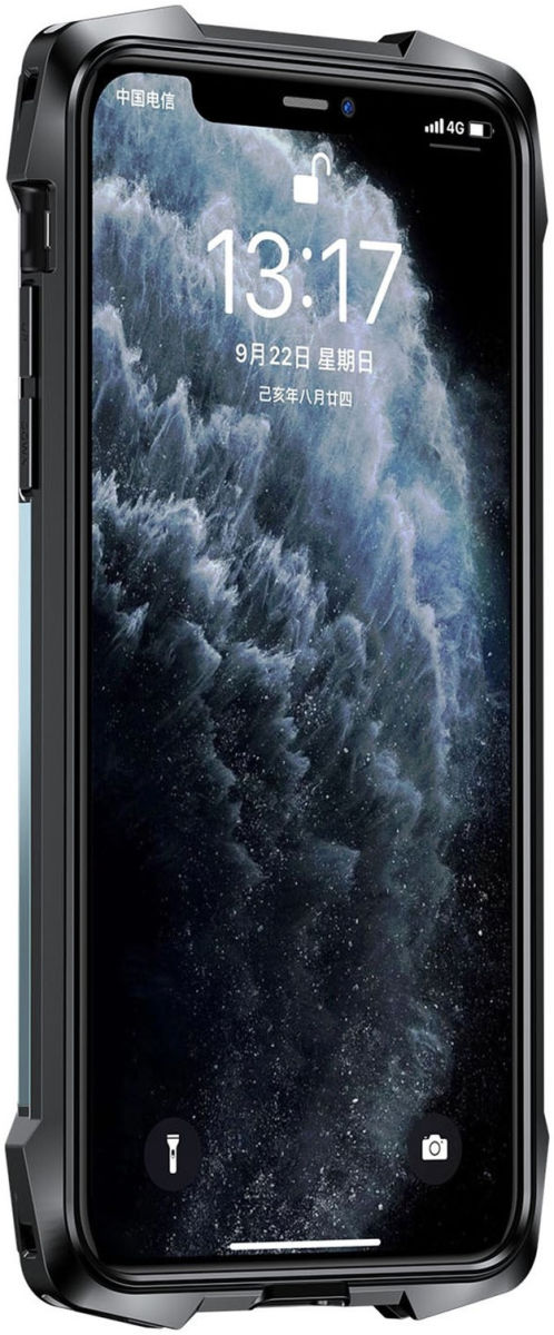 R-Just Metal Airbag Apple iPhone 12 Mini Hoesje Schokbestendig Blauw afbeelding 8