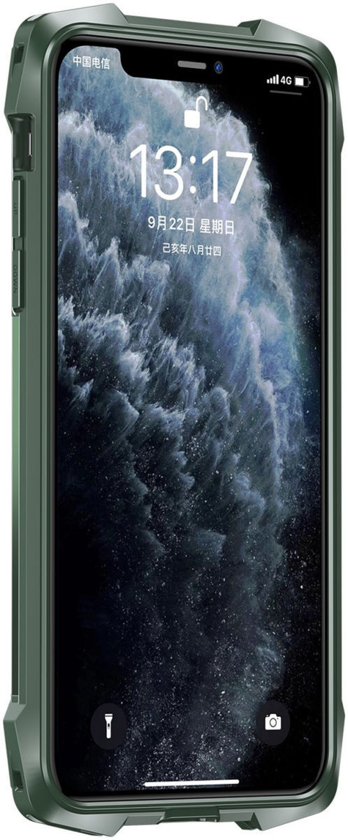 R-Just Metal Airbag iPhone 12 / 12 Pro Hoesje Schokbestendig Groen afbeelding 7