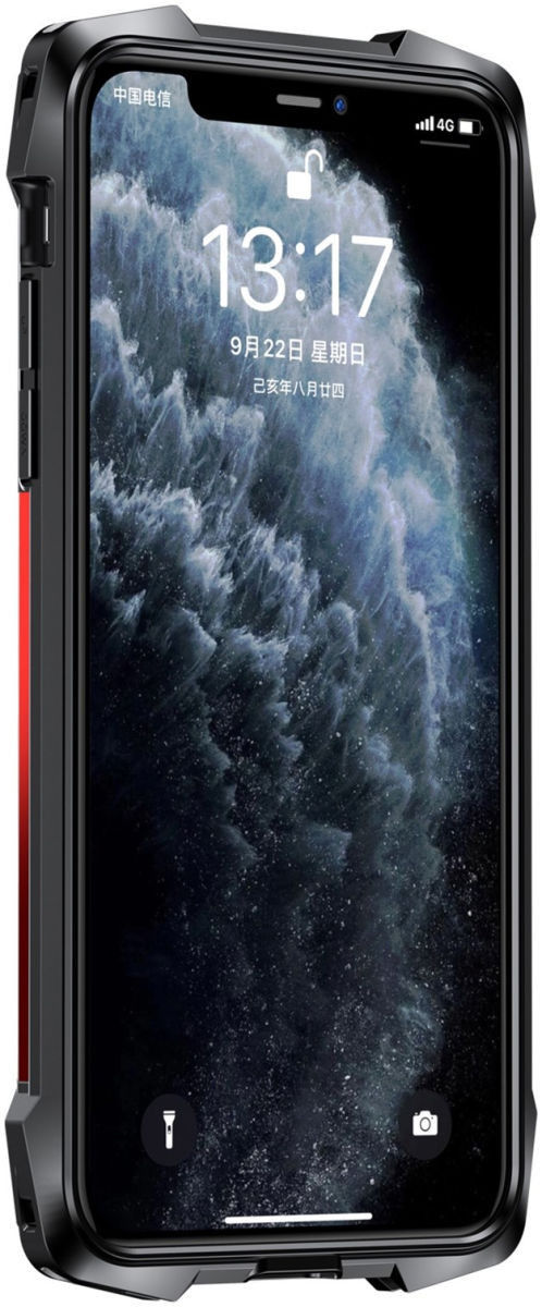 R-Just Metal Airbag iPhone 12 Pro Max Hoesje Schokbestendig Rood afbeelding 7