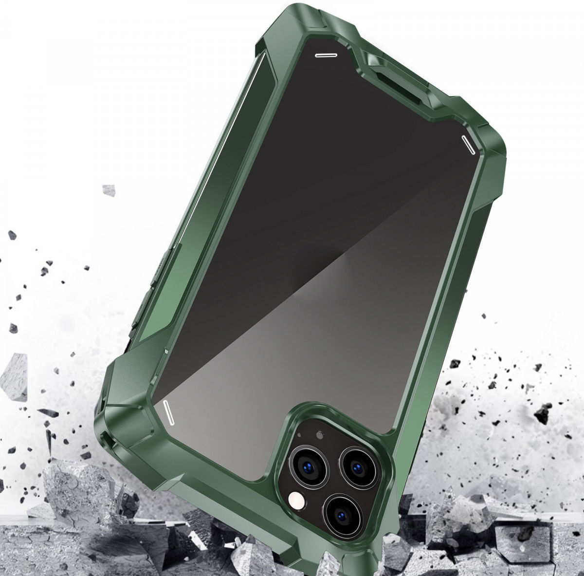 R-Just Metal Airbag iPhone 12 Pro Max Hoesje Schokbestendig Groen afbeelding 5