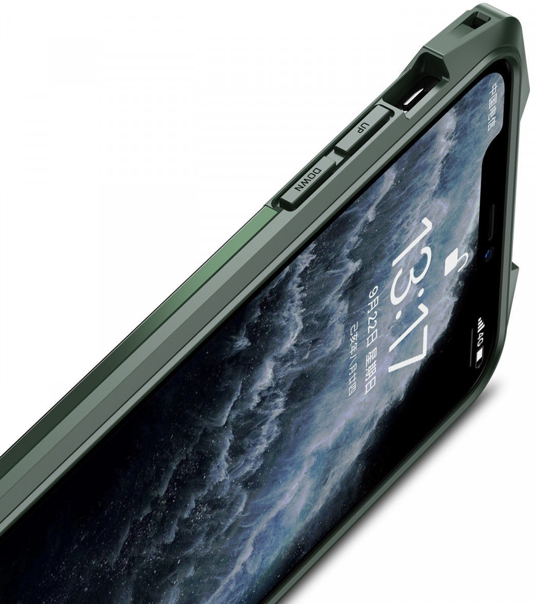 R-Just Metal Airbag iPhone 12 Pro Max Hoesje Schokbestendig Groen afbeelding 7