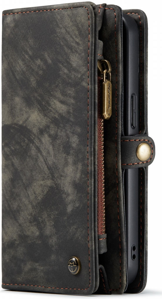 CaseMe 2-in-1 iPhone 13 Mini Hoesje Book Case met Back Cover Zwart afbeelding 5