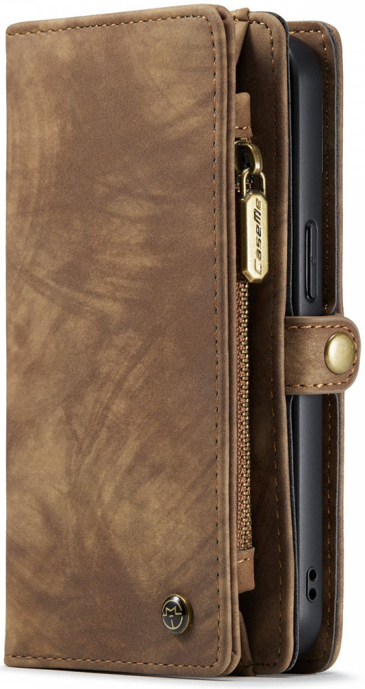 CaseMe 2-in-1 iPhone 13 Mini Hoesje Book Case met Back Cover Bruin afbeelding 5
