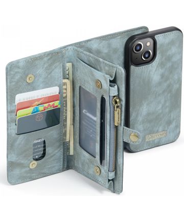 CaseMe 2-in-1 iPhone 13 Mini Hoesje Book Case met Back Cover Blauw Hoesjes