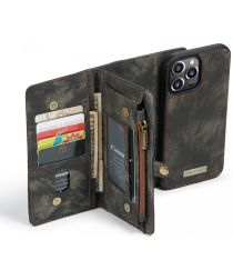CaseMe 2-in-1 iPhone 13 Pro Max Hoesje Book Case met Back Cover Zwart