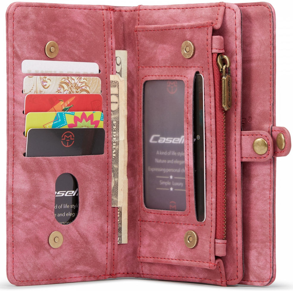 CaseMe 008 iPhone 13 Pro Max Hoesje Book Case met Back Cover Rood afbeelding 4