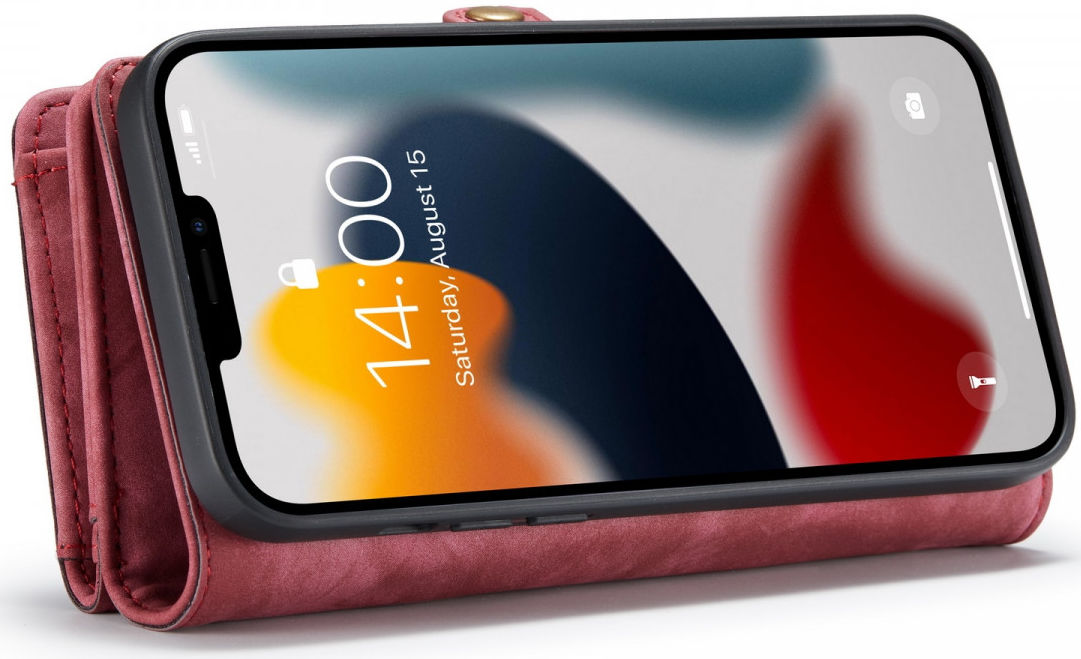 CaseMe 008 iPhone 13 Pro Max Hoesje Book Case met Back Cover Rood afbeelding 7