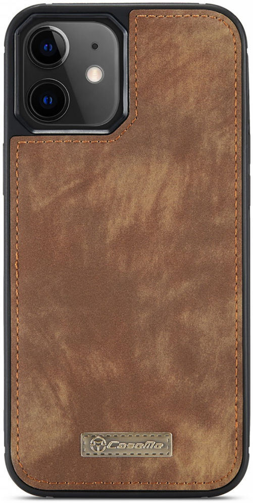 CaseMe 2-in-1 iPhone 12 Mini Hoesje Book Case met Back Cover Bruin afbeelding 8