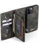 CaseMe 2-in-1 iPhone 12 / 12 Pro Hoesje Book Case met Back Cover Zwart