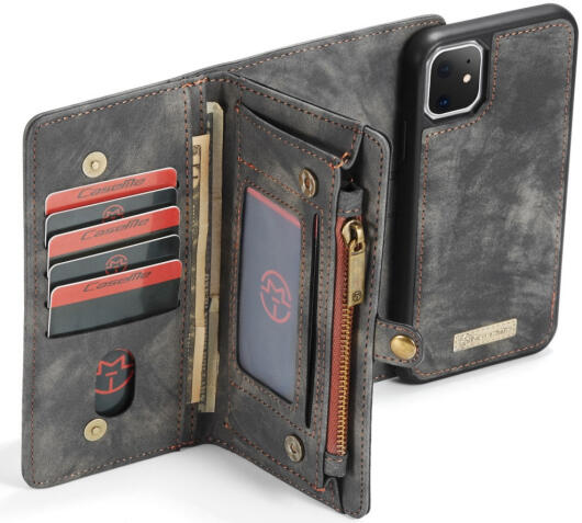 CaseMe 008 Apple iPhone 11 Hoesje Book Case met Back Cover Zwart afbeelding 1