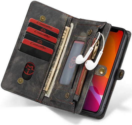 CaseMe 008 Apple iPhone 11 Hoesje Book Case met Back Cover Zwart afbeelding 4
