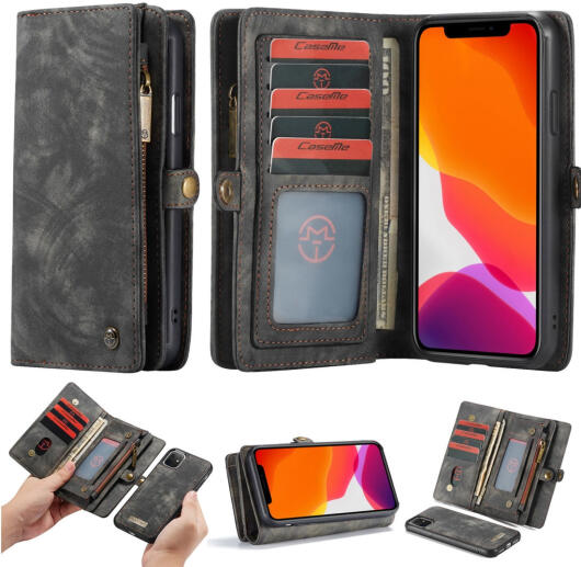 CaseMe 008 Apple iPhone 11 Hoesje Book Case met Back Cover Zwart afbeelding 8